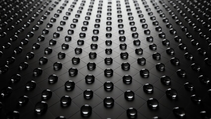Black Glossy Sphere Grid