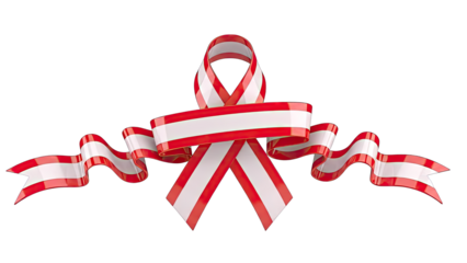 Ribbon with Austrian Flag Colors