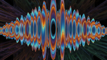 Abstract Colorful Waveform Horizon