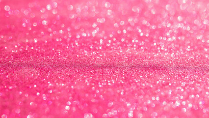 Fototapeta premium Abstract pink glitter sparkle texture background with bokeh