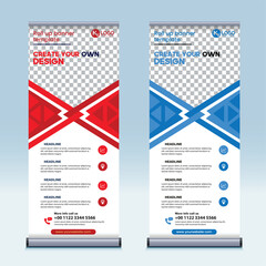 Modern roll up banner standee design template