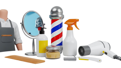 Barbershop Tools and Supplies Collection