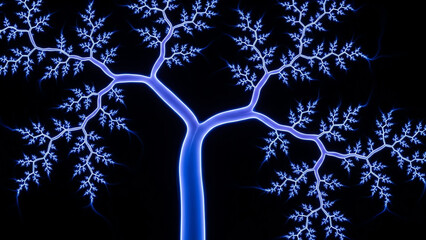 Neuron Network Blue Branches