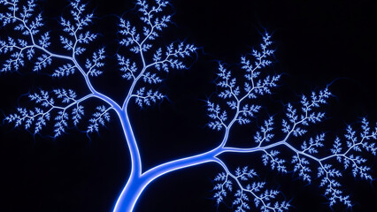 Neuron Branch Blue Glow