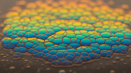 Colorful Bubble Mosaic on Surface