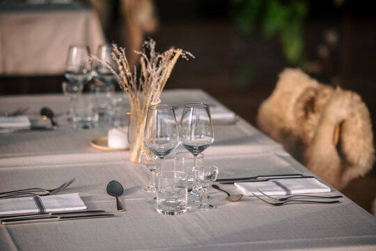 Elegant Table Setting in Cozy Restaurant