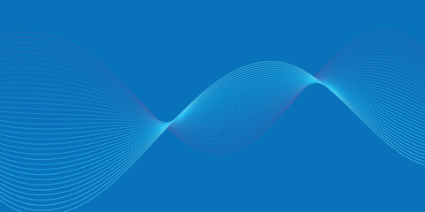 abstract creative blue blend wave line technology background design.