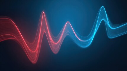 vital. An abstract medical illustration of a heartbeat rhythm in red and blue. STEM education sheets, lab safety posters, designed for STEM education and laboratory safety posters.