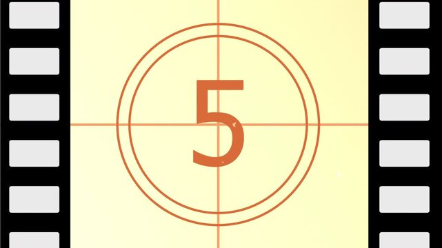 10 second old film countdown dust flicker movie vintage reel perfect for retro video projects and intros.