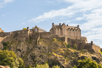 Edinburgh Castle Stands Proudly Above the City Under a Clear Sky
