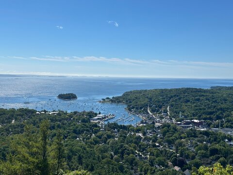 view from the sea from mt battie