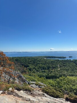 view from the sea from mt battie
