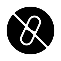 no drugs glyph icon