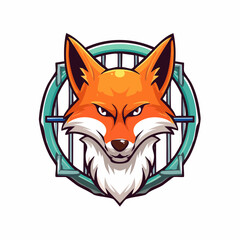Obraz premium Fox Head Esports Mascot Badge Logo