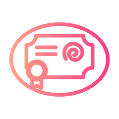 certificate gradient icon