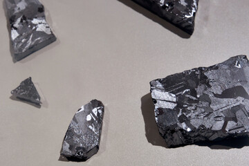 Close-up of a rare metal silicon block