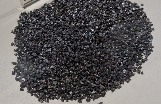 Closeup of rare metal silicon particles