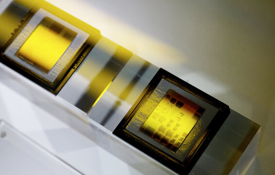 Closeup of a tiny chip