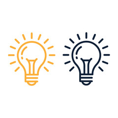 Light Bulb Logo Minimal Creative Icon Design