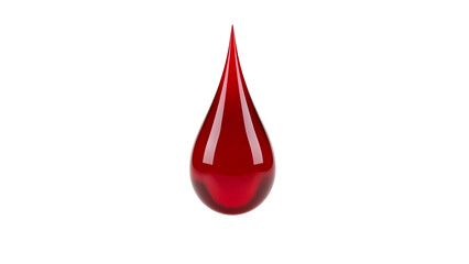 Obraz premium Red colored blood drop in a transparent background 