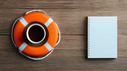 conceptual, crisis, recession, backgrounds, Crisis Management and Emergency Planning Documents on Wooden Desk for Economic Preparedness with Copy Space for Text