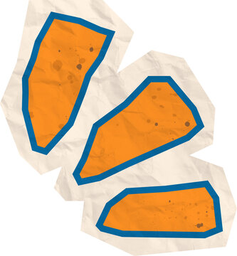 Scrapbook Retro Cutout Emphasis, Ransom Paper Texture Cutout Element
