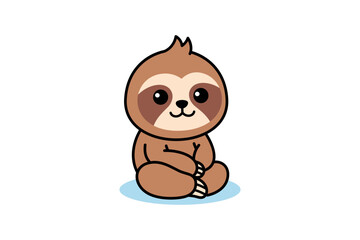 Obraz premium Sloth Cartoon Illustration