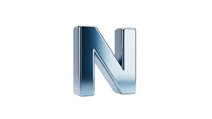 Chrome Letter N
