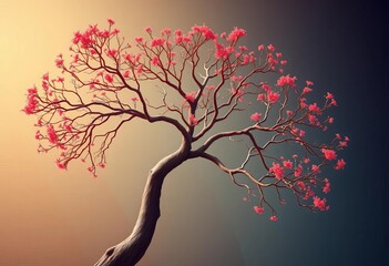 Abstract representation of branching tree structures, visualized as vectors, abstract, branches