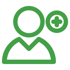 Flat Colored User Add Icon for Account Profile