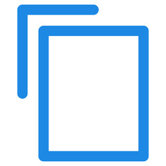Flat Colored Copy Icon for File Duplication