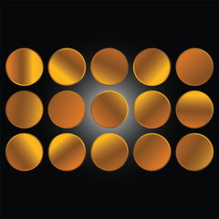 Gold background texture vector icon seamless pattern. Light, realistic, elegant, shiny, metallic and golden gradient illustration.