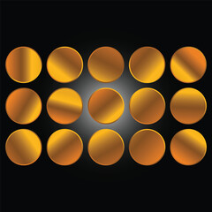 Gold background texture vector icon seamless pattern. Light, realistic, elegant, shiny, metallic and golden gradient illustration.