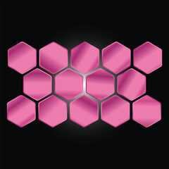 Abstract hexagon background featuring a seamless honeycomb pattern with 3d geometric shapes and a metal texture for a modern technology design wallpaper