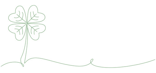 clover leaf vector line art design for st patrick's day eps 5