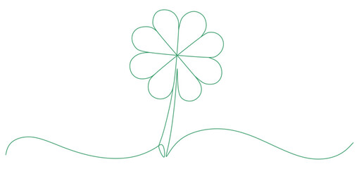clover leaf vector line art design for st patrick's day eps 2
