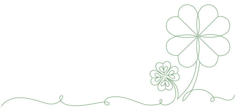 clover leaf vector line art design for st patrick's day eps 4