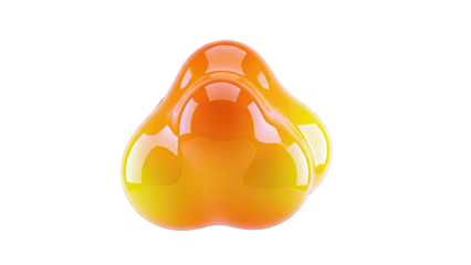 Orange and yellow liquid blob