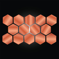 Seamless honeycomb pattern with hexagonal grid structure and metallic mesh texture creating a modern geometric technology backdrop illustration