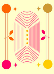 Minimalist boho wall art. Modern boho abstract design. Boho botanical illustration. Abstract bohemian wall decor. Earthy boho art print.