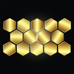 Gold background texture vector icon seamless pattern