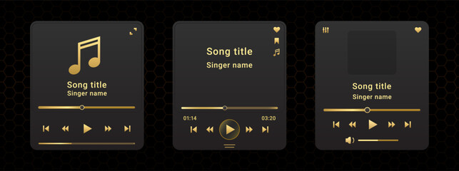 Set of luxury music audio player