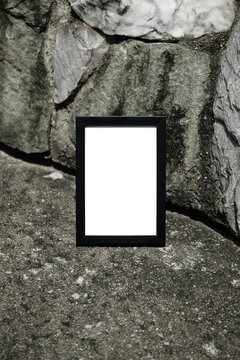Artwork photo frame mock up display organic captured natural outdoors