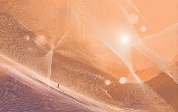 Ethereal Landscape with Soft Colors and Light Effects