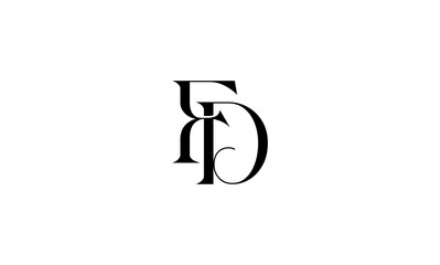 FD initial letters logo or FD monogram