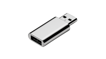 Usb-c to usb-a adapter converting signal for modern devices, providing connectivity and compatibility on transparent background