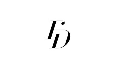 FD initial letters logo or FD monogram