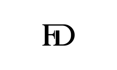 FD initial letters logo or FD monogram