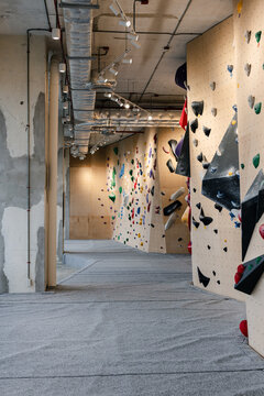 Indoor Climbing Gym With Bouldering Walls 