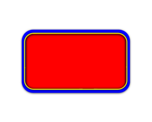 Red rectangle with blue border billboard isolated on transparent background 